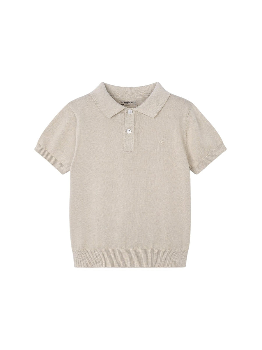 Polo m/curta tricô Osso (Bege)  para Menino - Mayoral