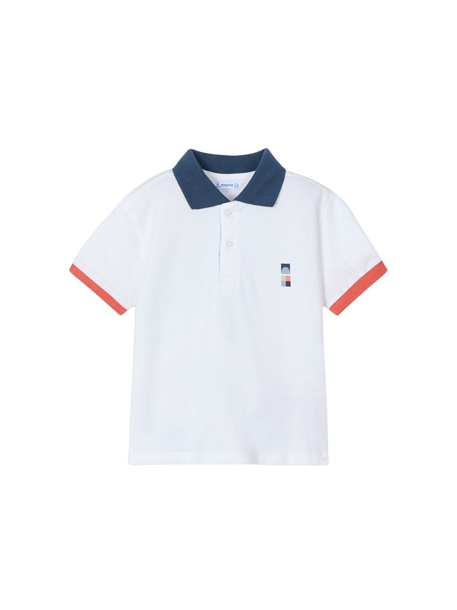 Polo m/curta print Bco-meloc (Tijolo)  para Menino - Mayoral