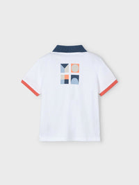 Polo m/curta print Bco-meloc (Tijolo)  para Menino - Mayoral