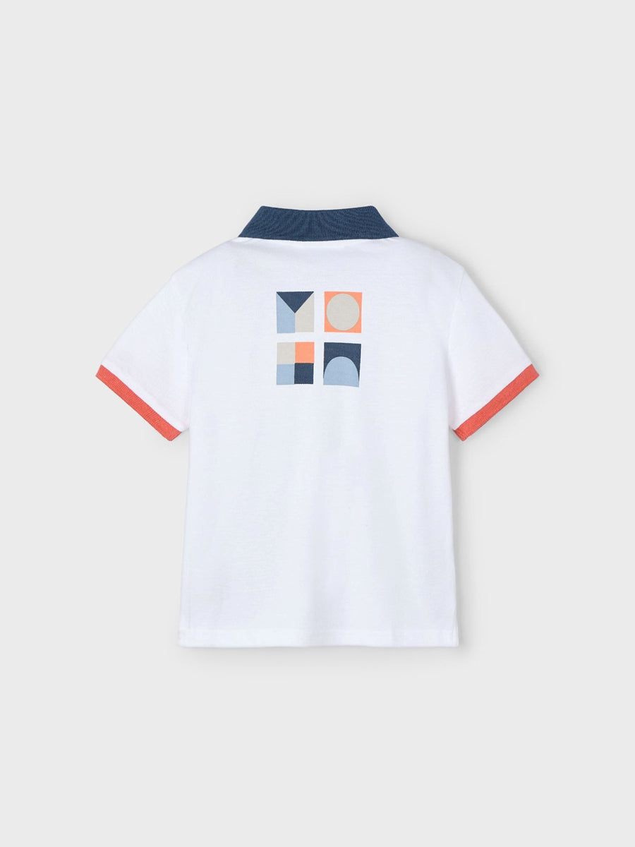 Polo m/curta print Bco-meloc (Tijolo)  para Menino - Mayoral