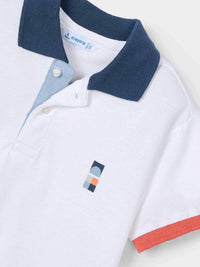 Polo m/curta print Bco-meloc (Tijolo)  para Menino - Mayoral