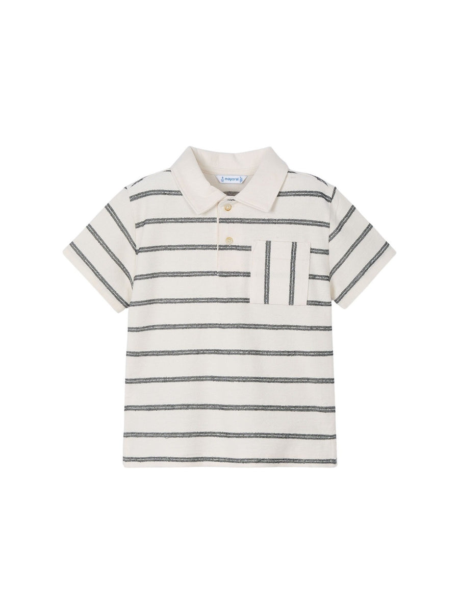 Polo m/curta riscas Creme (Creme / Pérola)  para Menino - Mayoral