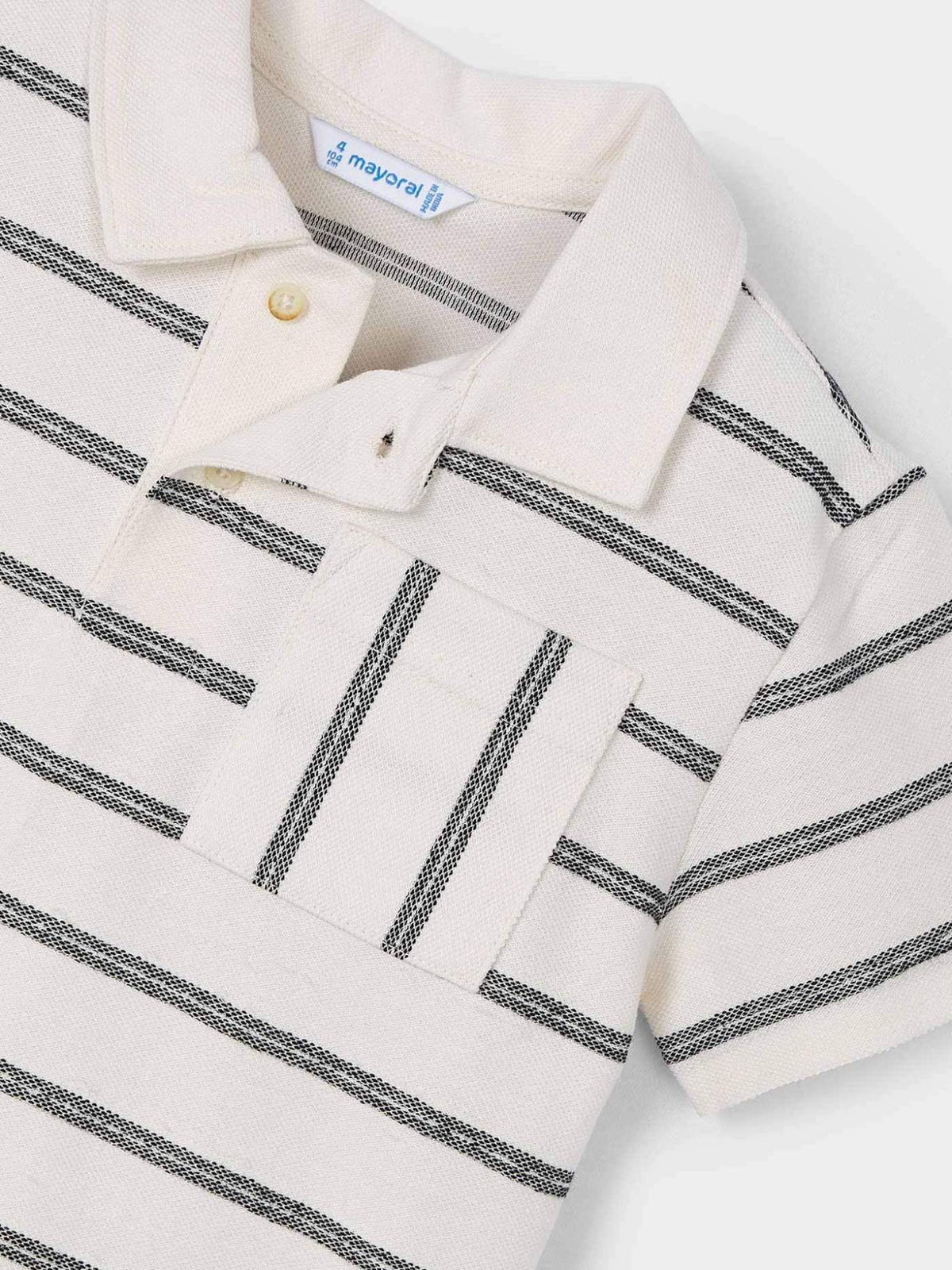 Polo m/curta riscas Creme (Creme / Pérola)  para Menino - Mayoral