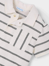Polo m/curta riscas Creme (Creme / Pérola)  para Menino - Mayoral