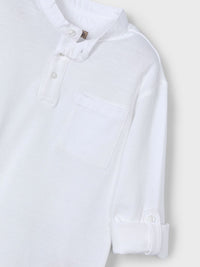 Polo m/comp. Branco (Branco)  para Menino - Mayoral