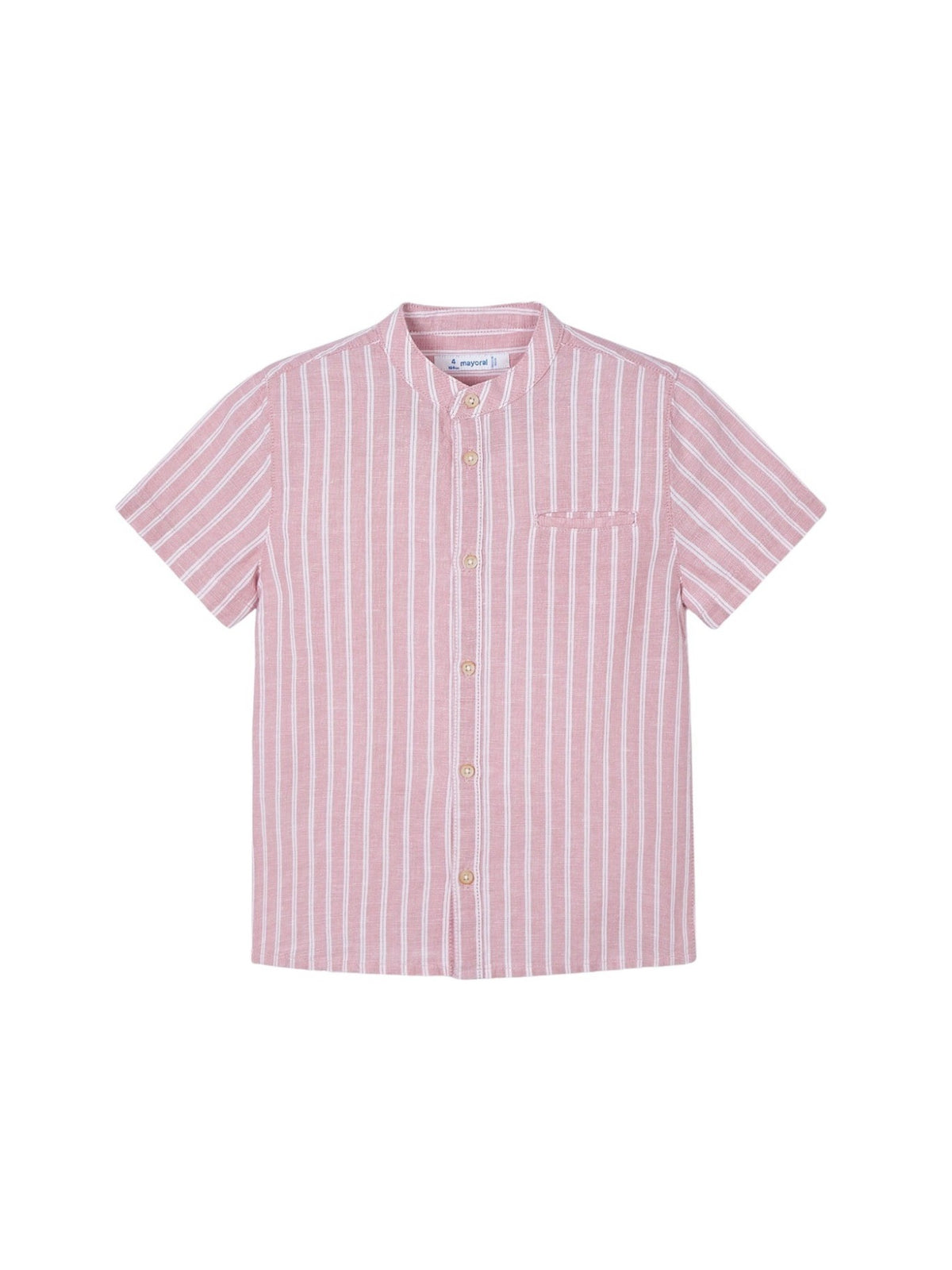 Camisa m/ curta linho Guayaba (Rosa Velho)  para Menino - Mayoral