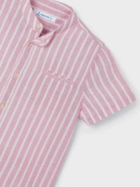 Camisa m/ curta linho Guayaba (Rosa Velho)  para Menino - Mayoral