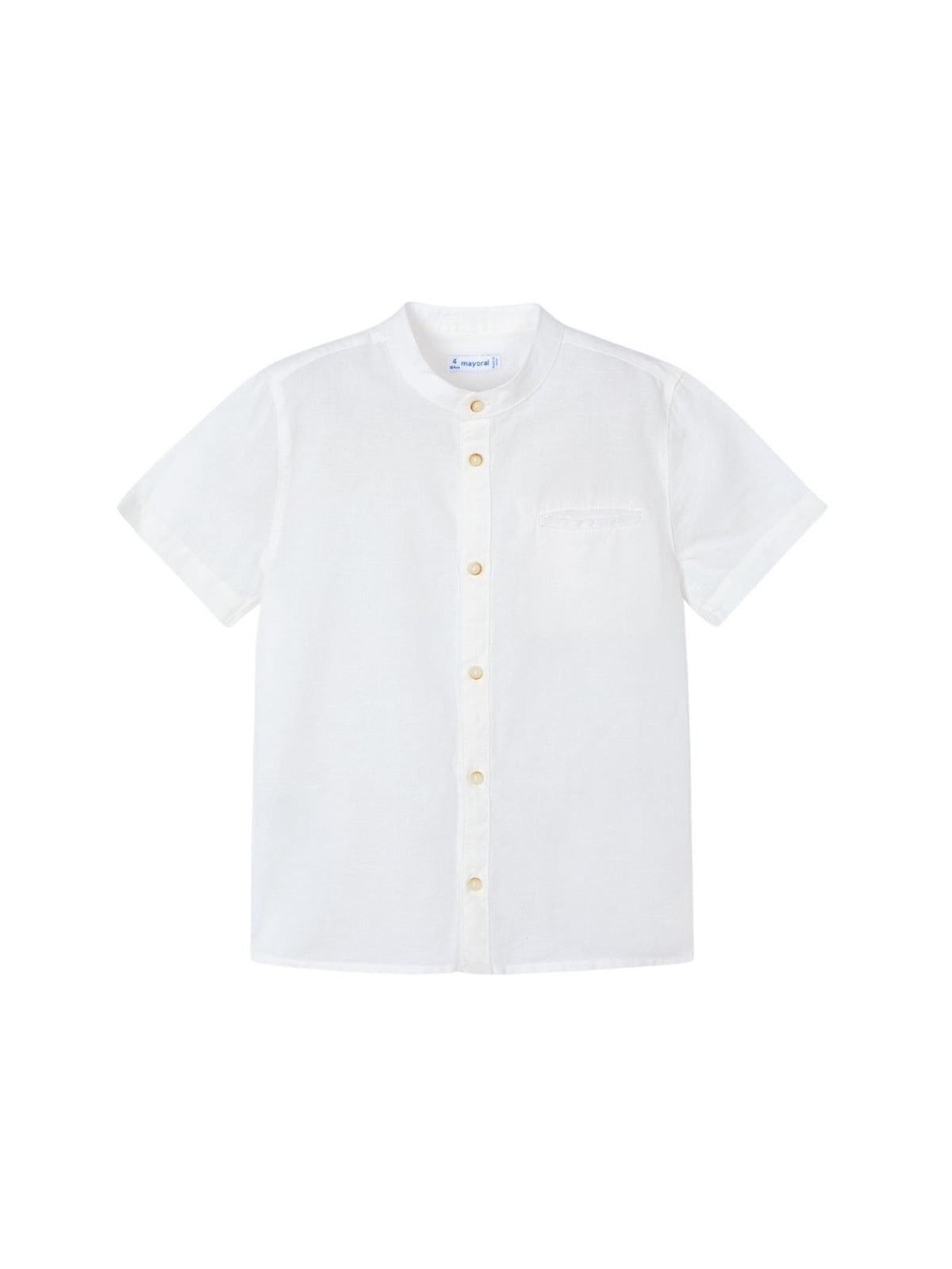 Camisa m/ curta linho Creme (Creme / Pérola)  para Menino - Mayoral