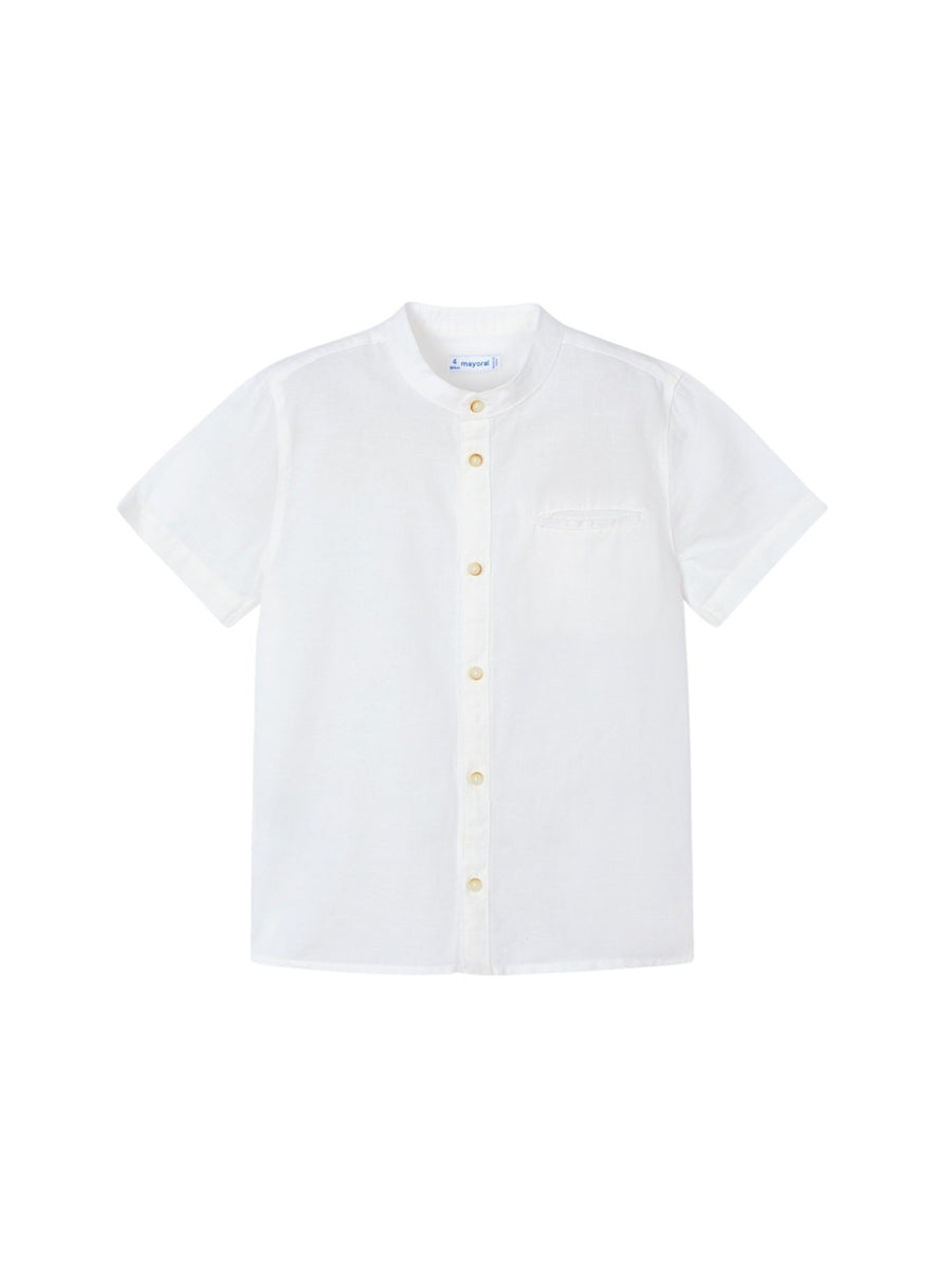 Camisa m/ curta linho Creme (Creme / Pérola)  para Menino - Mayoral