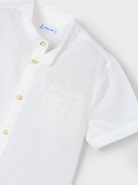 Camisa m/ curta linho Creme (Creme / Pérola)  para Menino - Mayoral