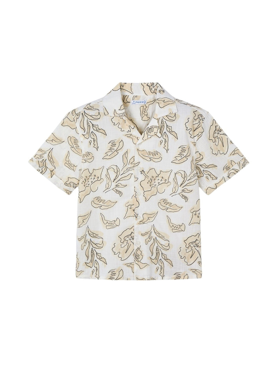 Camisa m/c resort Quartzo (Bege)  para Menino - Mayoral