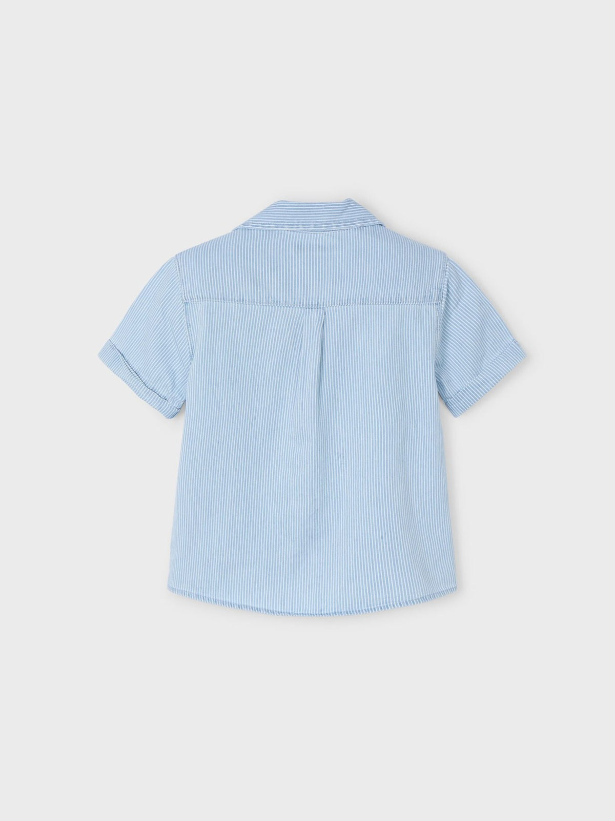 Camisa m/curta denim Riscas (Celeste)  para Menino - Mayoral