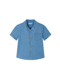 Camisa m/curta denim Base (Ganga c/ Lavagem)  para Menino - Mayoral