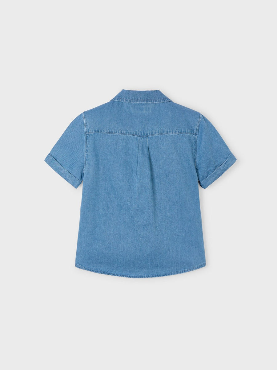 Camisa m/curta denim Base (Ganga c/ Lavagem)  para Menino - Mayoral