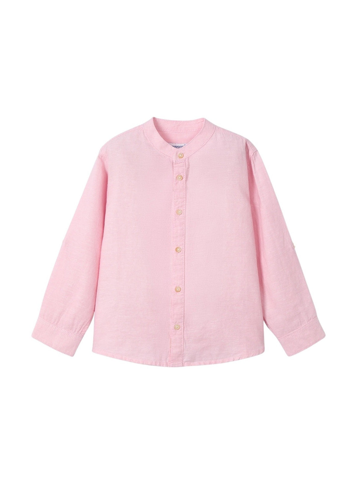 Camisa m/comp. gola padre lin Guayaba (Rosa Velho)  para Menino - Mayoral