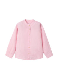 Camisa m/comp. gola padre lin Guayaba (Rosa Velho)  para Menino - Mayoral