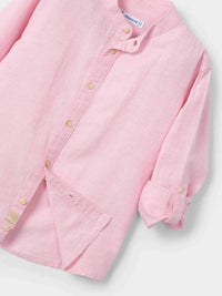 Camisa m/comp. gola padre lin Guayaba (Rosa Velho)  para Menino - Mayoral