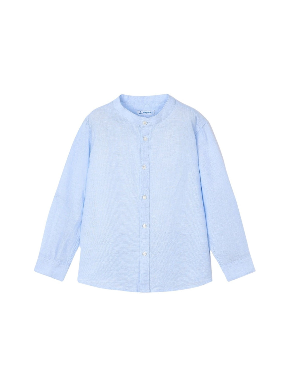 Camisa m/comp. gola padre lin Brisa (Celeste)  para Menino - Mayoral