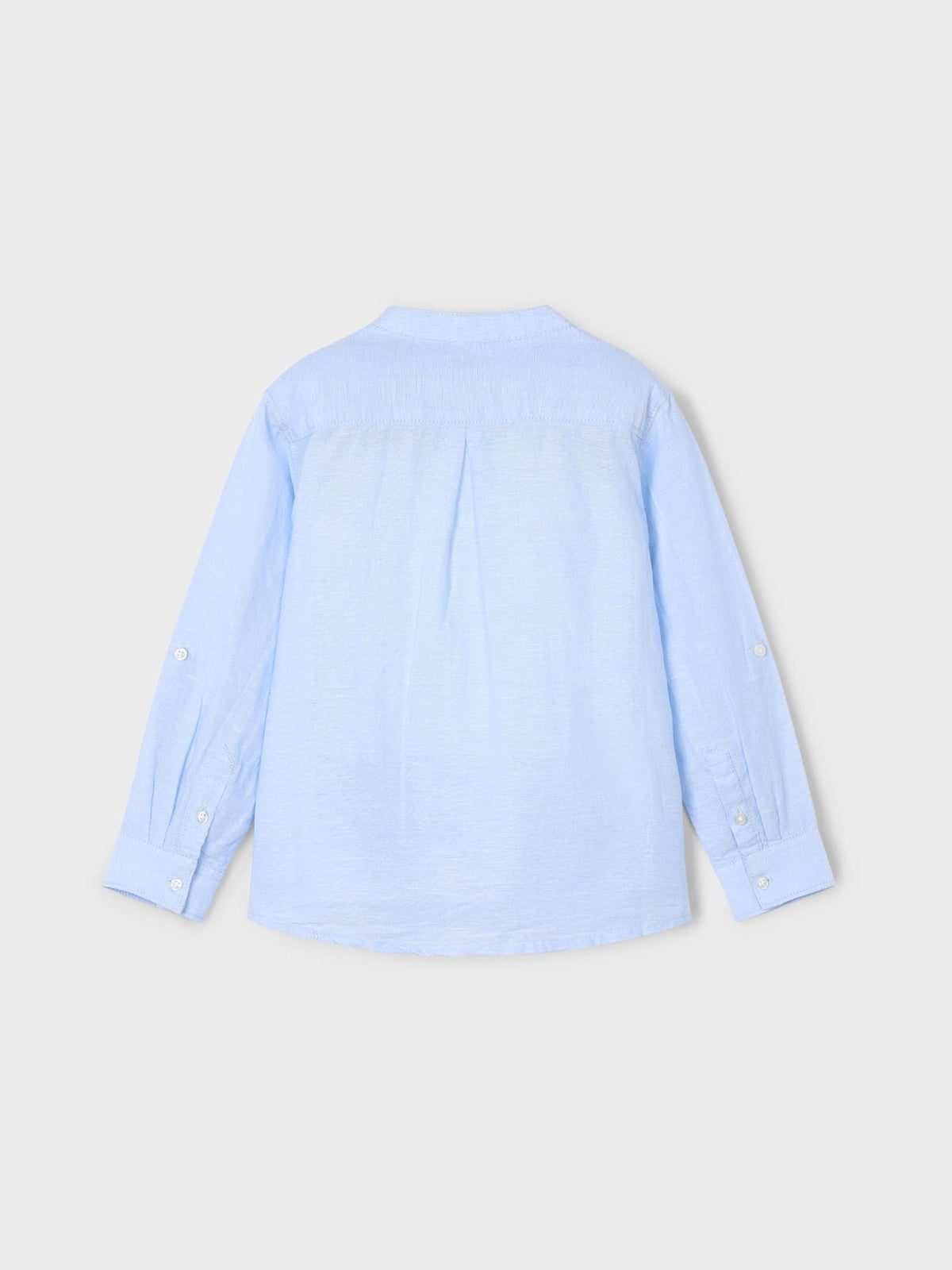 Camisa m/comp. gola padre lin Brisa (Celeste)  para Menino - Mayoral