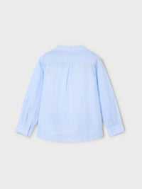 Camisa m/comp. gola padre lin Brisa (Celeste)  para Menino - Mayoral