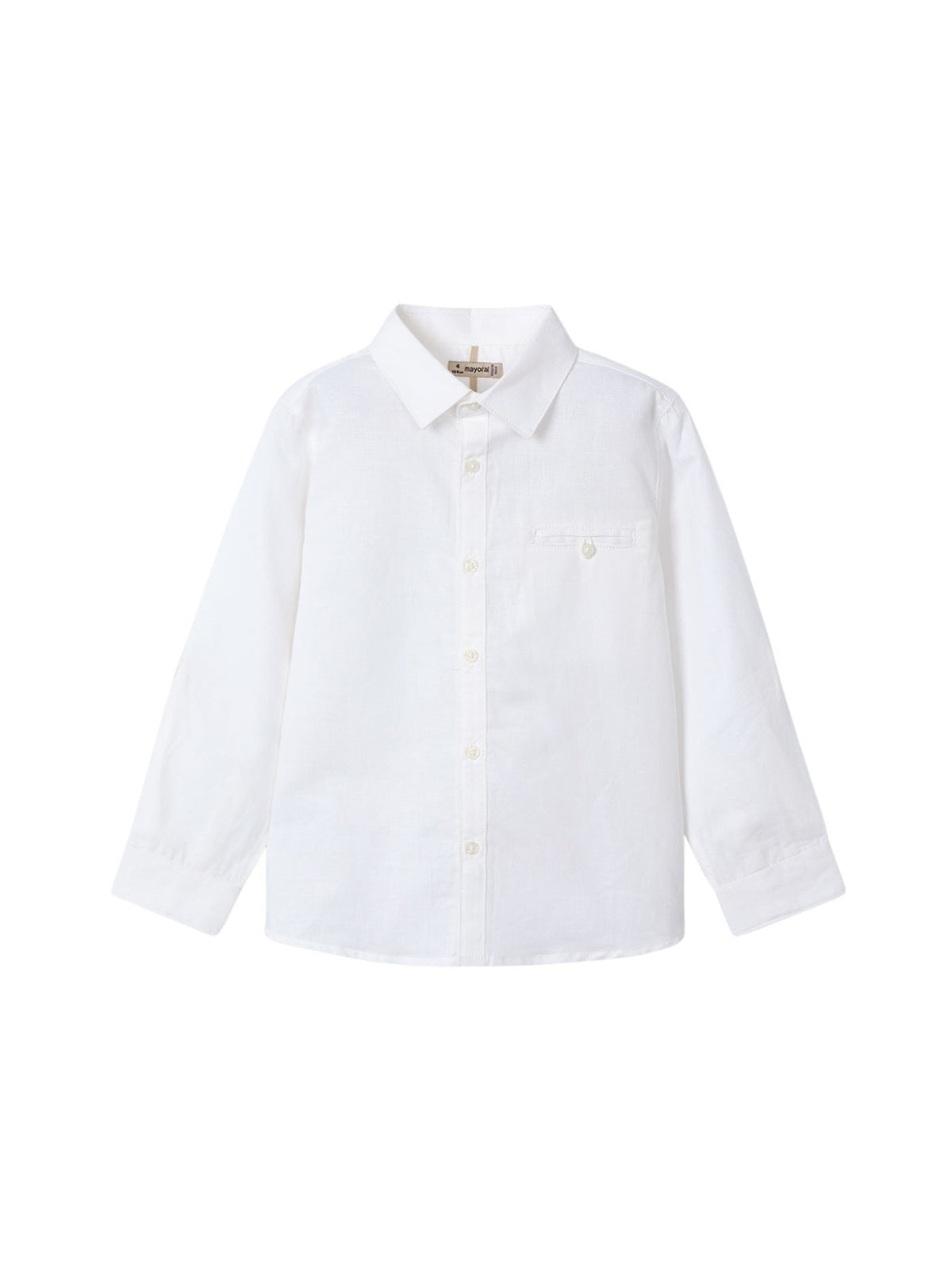 Camisa m/comp. linho Branco (Branco)  para Menino - Mayoral