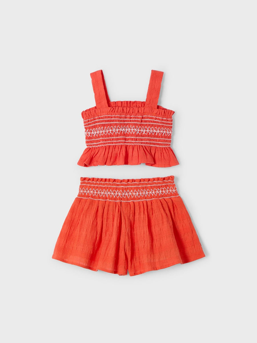 Conj. short Paprica (Vermelho)  para Menina - Mayoral