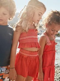 Conj. short Paprica (Vermelho)  para Menina - Mayoral
