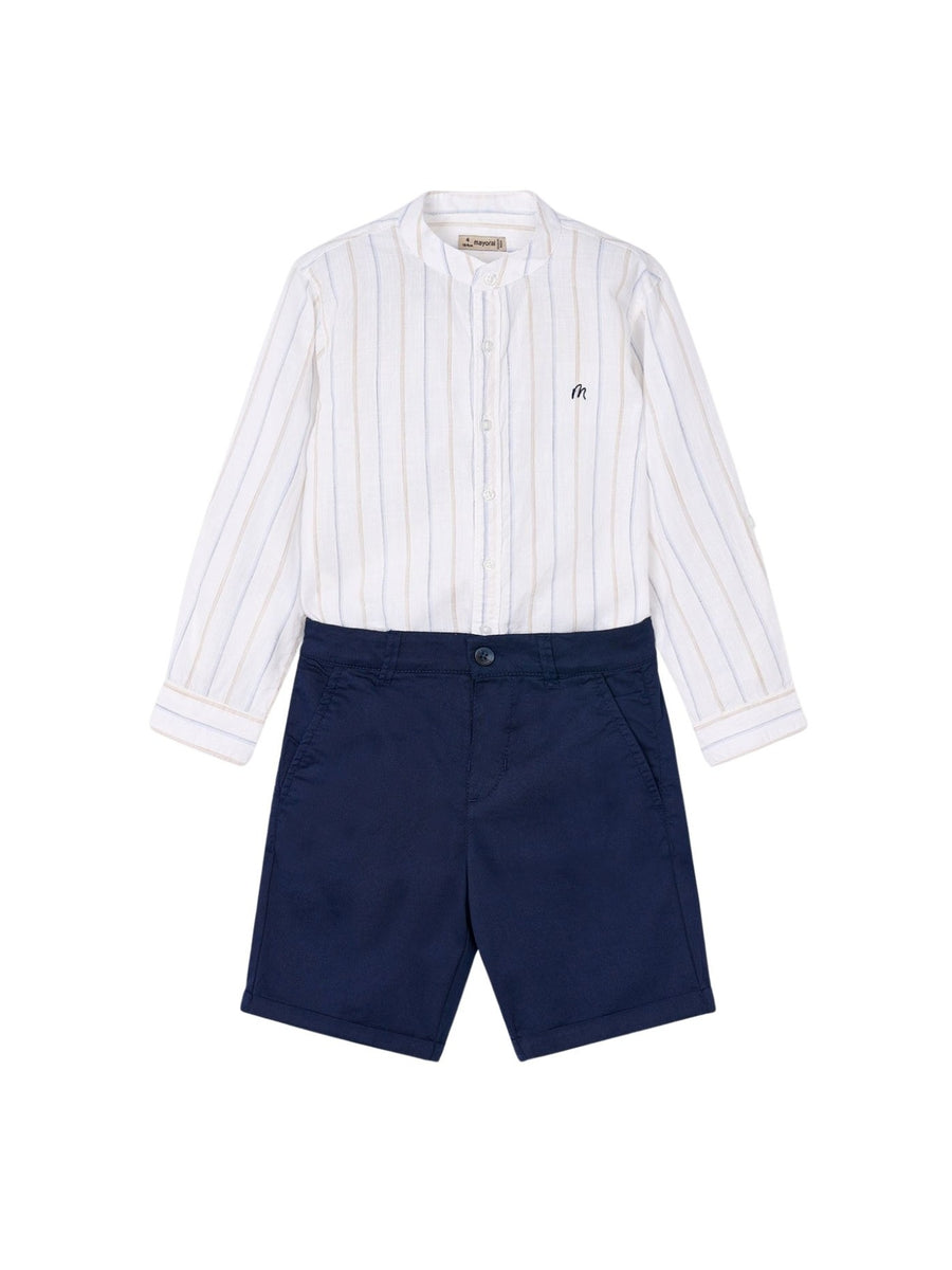 Conj. bermuda camisa m/comp. Marinho (Marinho)  para Menino - Mayoral