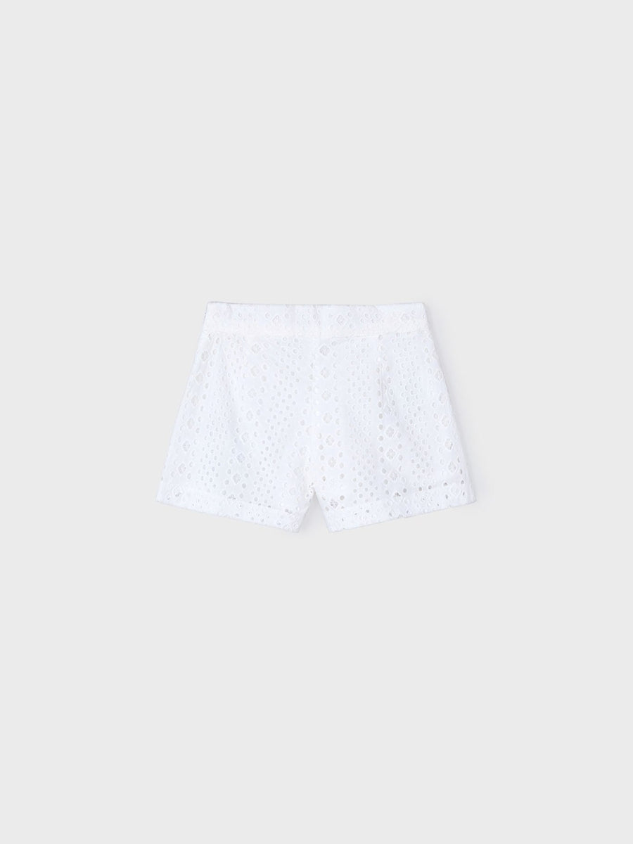 Calção perfurado Branco (Branco)  para Menina - Mayoral