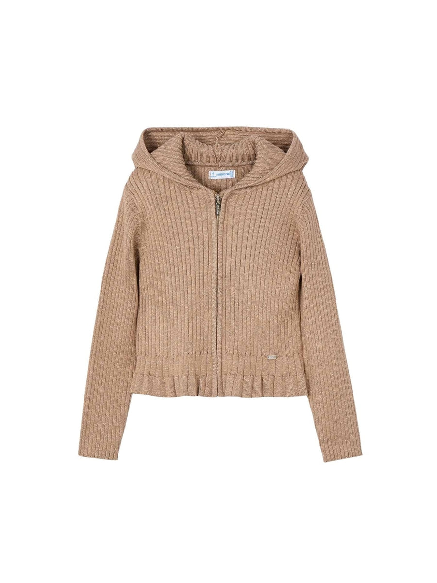 Casaco tricot canelado Canela (Castanho Claro)  para Menina - Mayoral