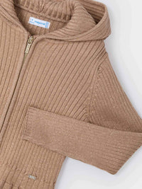 Casaco tricot canelado Canela (Castanho Claro)  para Menina - Mayoral