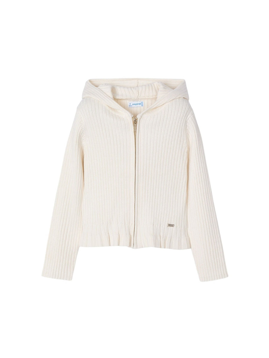 Casaco tricot canelado Osso (Creme / Pérola)  para Menina - Mayoral