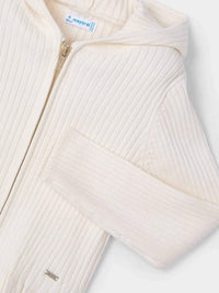 Casaco tricot canelado Osso (Creme / Pérola)  para Menina - Mayoral