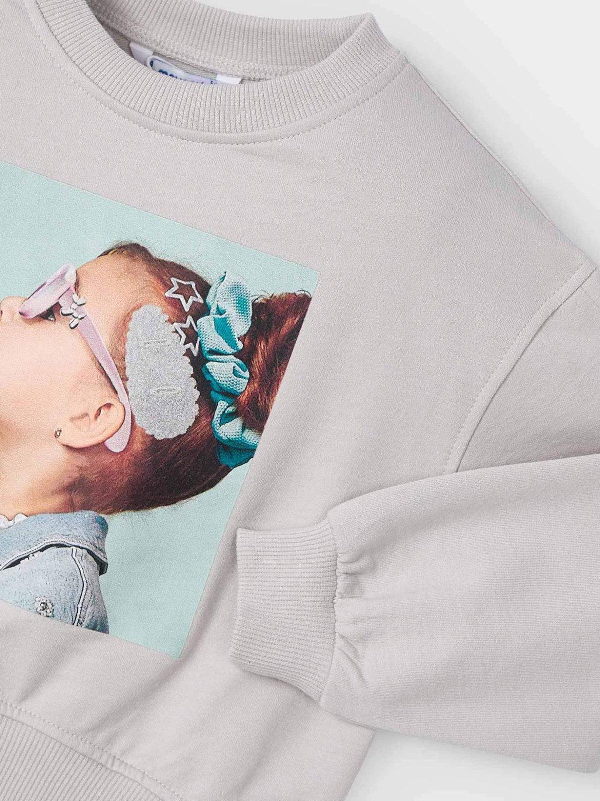 Sweat com complemento Cimento (Cinza)  para Menina - Mayoral
