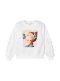 Sweat com complemento Crú (Creme / Pérola)  para Menina - Mayoral
