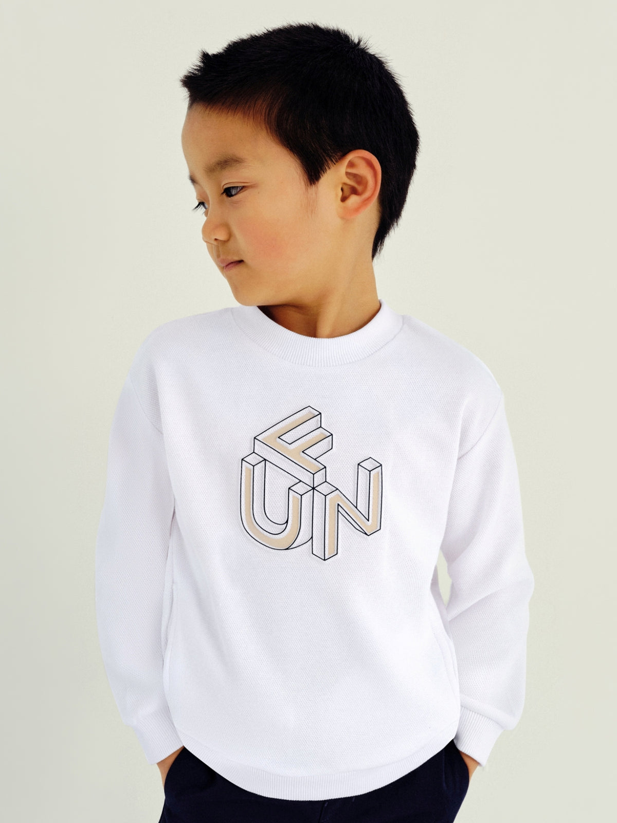 Sweat embossed Branco (Branco)  para Menino - Mayoral
