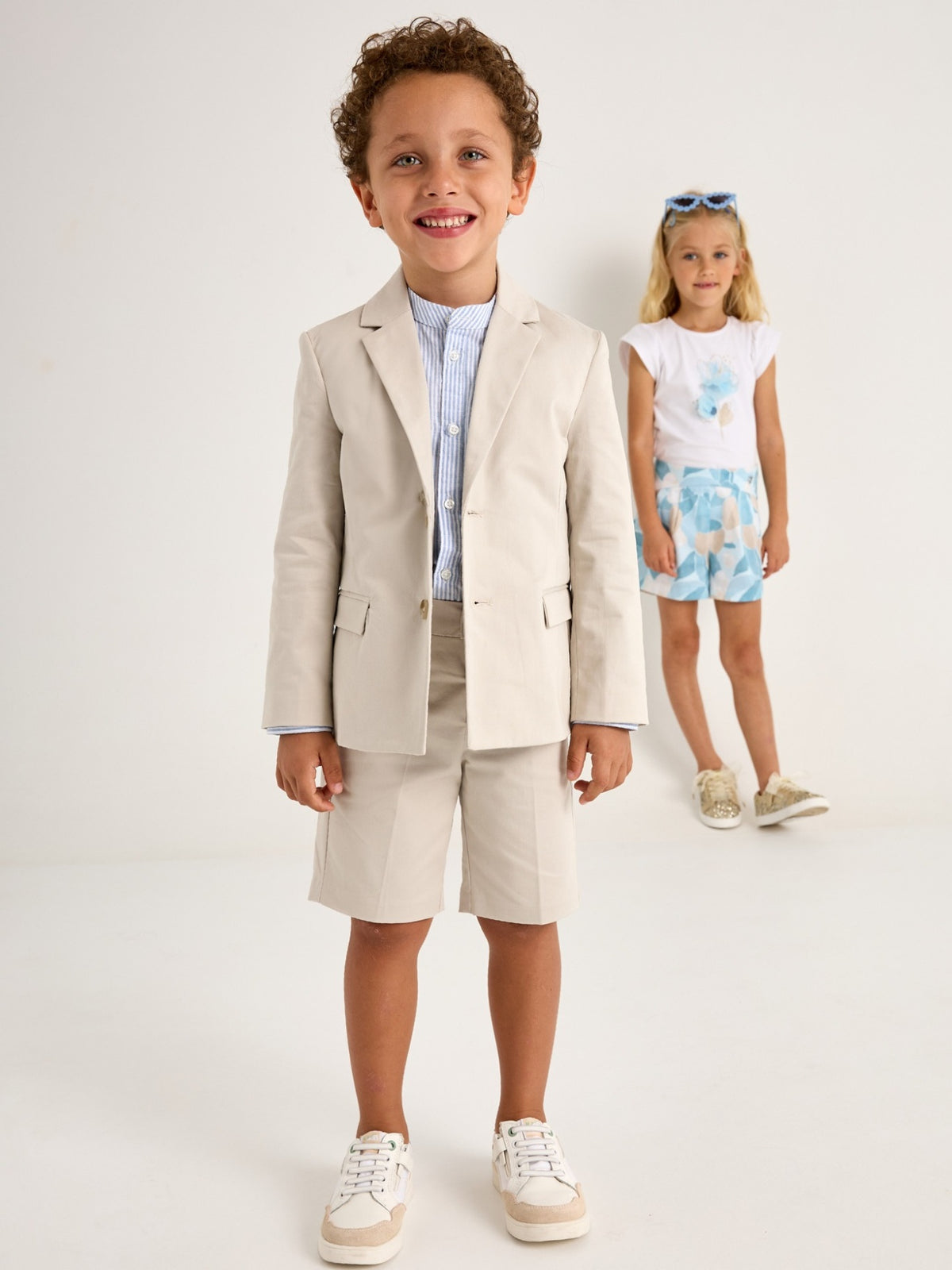 Blazer slim suiting Osso (Bege)  para Menino - Mayoral