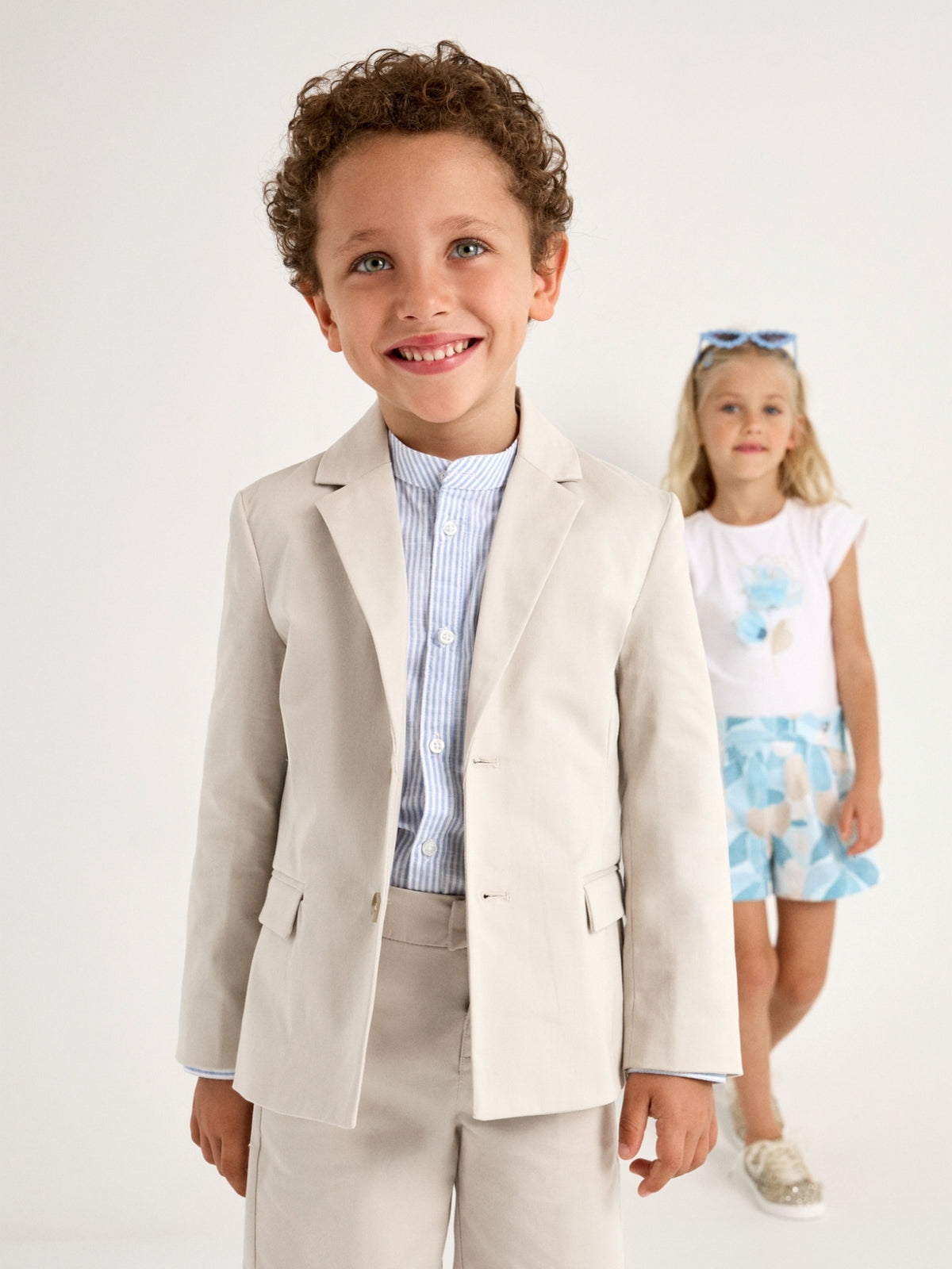 Blazer slim suiting Osso (Bege)  para Menino - Mayoral