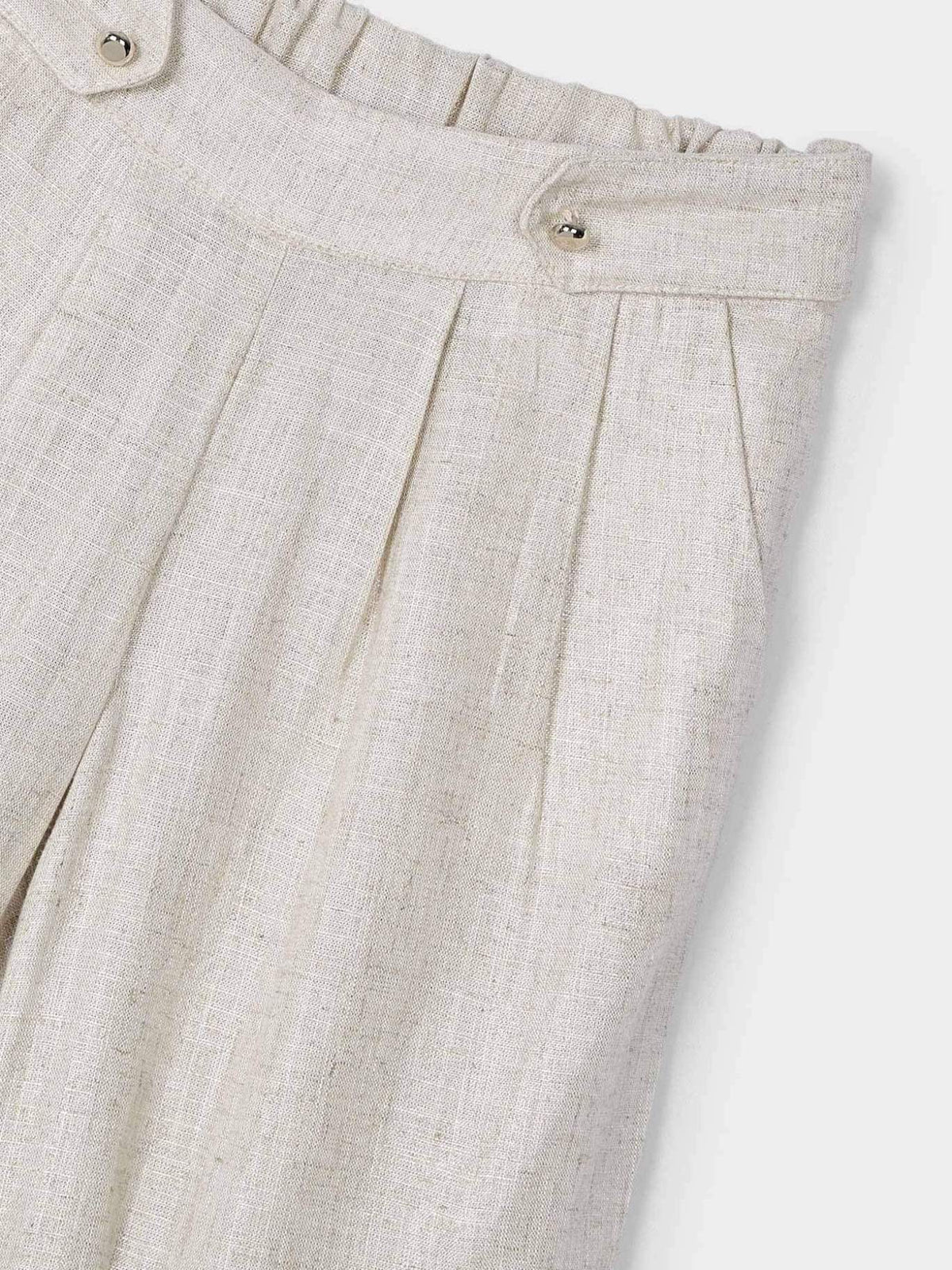 Calça linho Linho (Bege)  para Menina - Mayoral