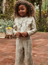 Calça linho Linho (Bege)  para Menina - Mayoral