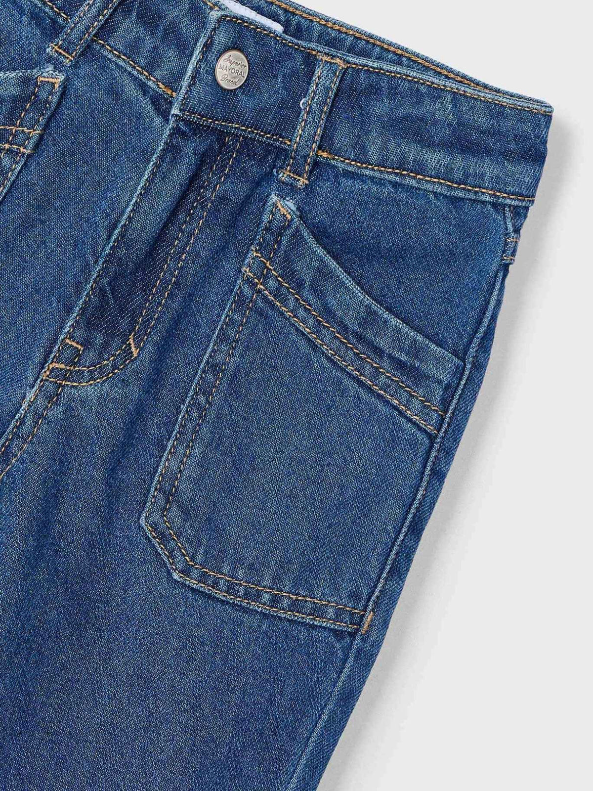 Calça mom fit Base (Ganga c/ Lavagem)  para Menina - Mayoral