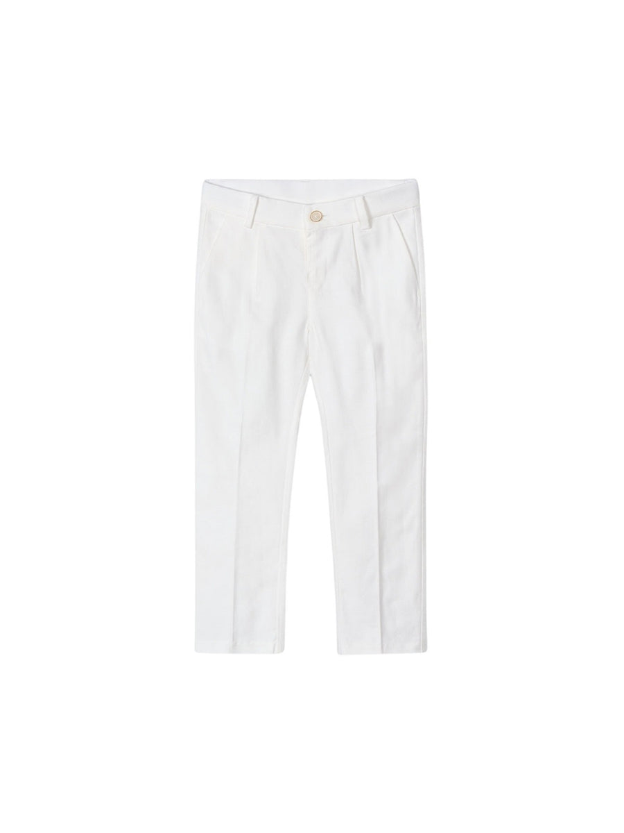 Calça linho suiting Nata (Creme / Pérola)  para Menino - Mayoral