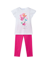Conj. leggings flor Magenta (Magenta)  para Menina - Mayoral