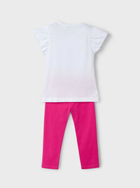 Conj. leggings flor Magenta (Magenta)  para Menina - Mayoral