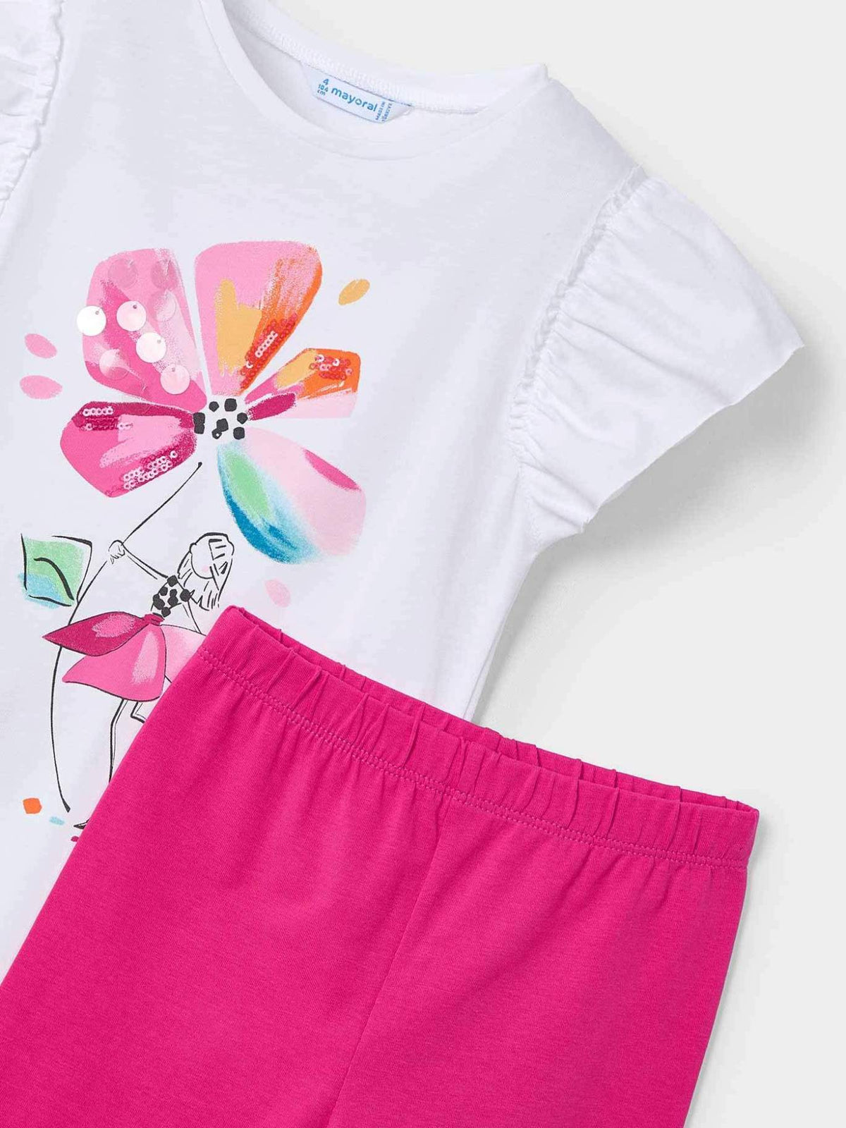 Conj. leggings flor Magenta (Magenta)  para Menina - Mayoral