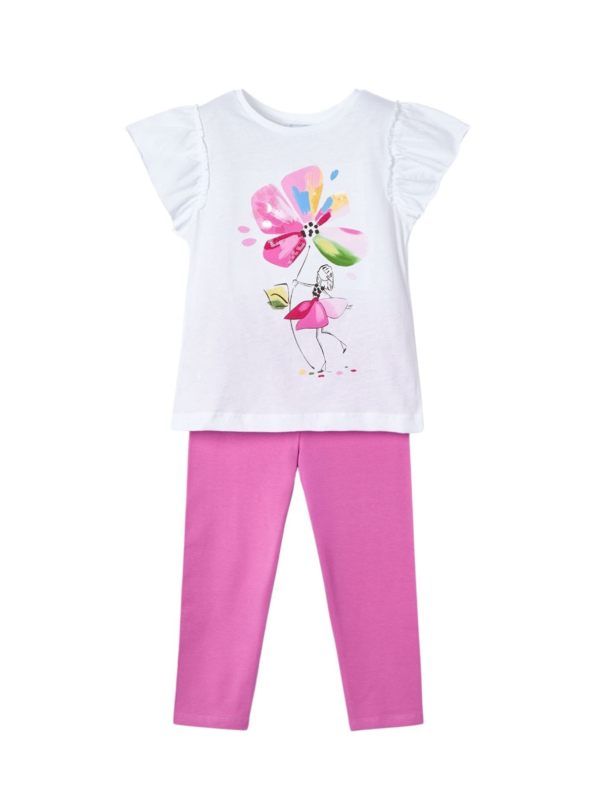 Conj. leggings flor Orquídea (Violeta)  para Menina - Mayoral