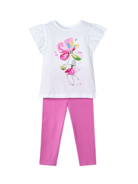 Conj. leggings flor Orquídea (Violeta)  para Menina - Mayoral