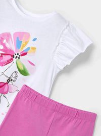 Conj. leggings flor Orquídea (Violeta)  para Menina - Mayoral