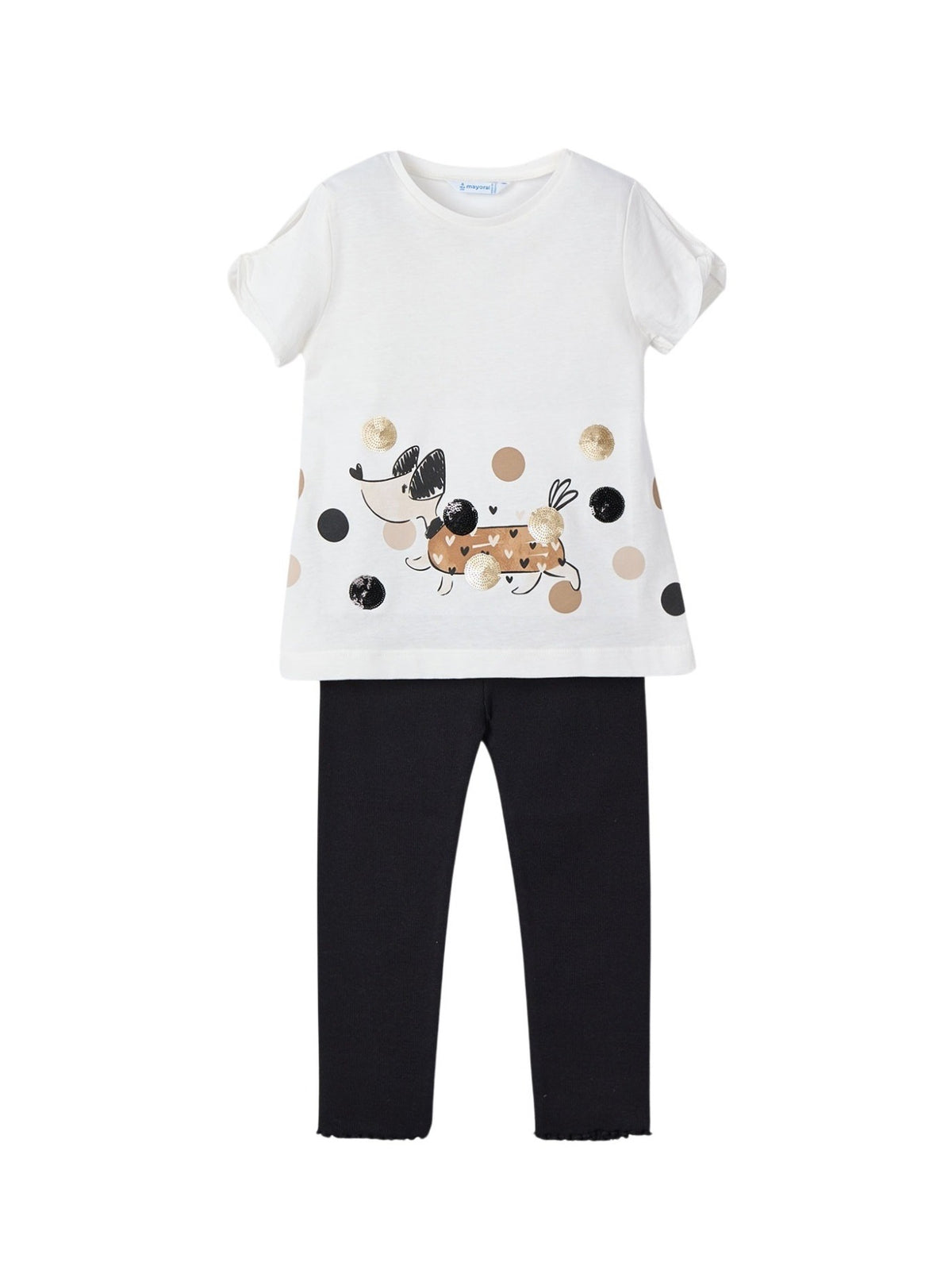 Conj. leggings Preto (Preto)  para Menina - Mayoral