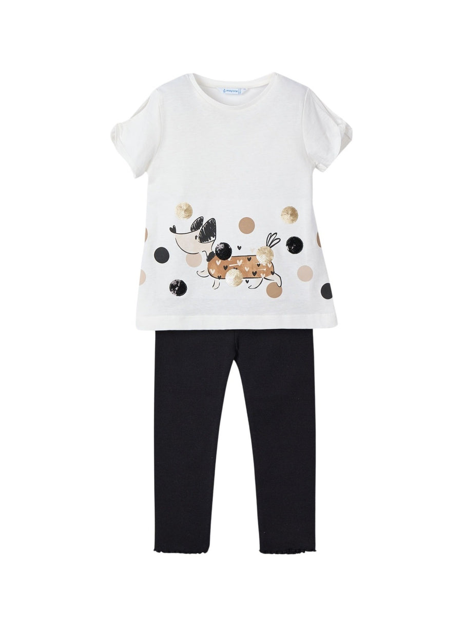 Conj. leggings Preto (Preto)  para Menina - Mayoral